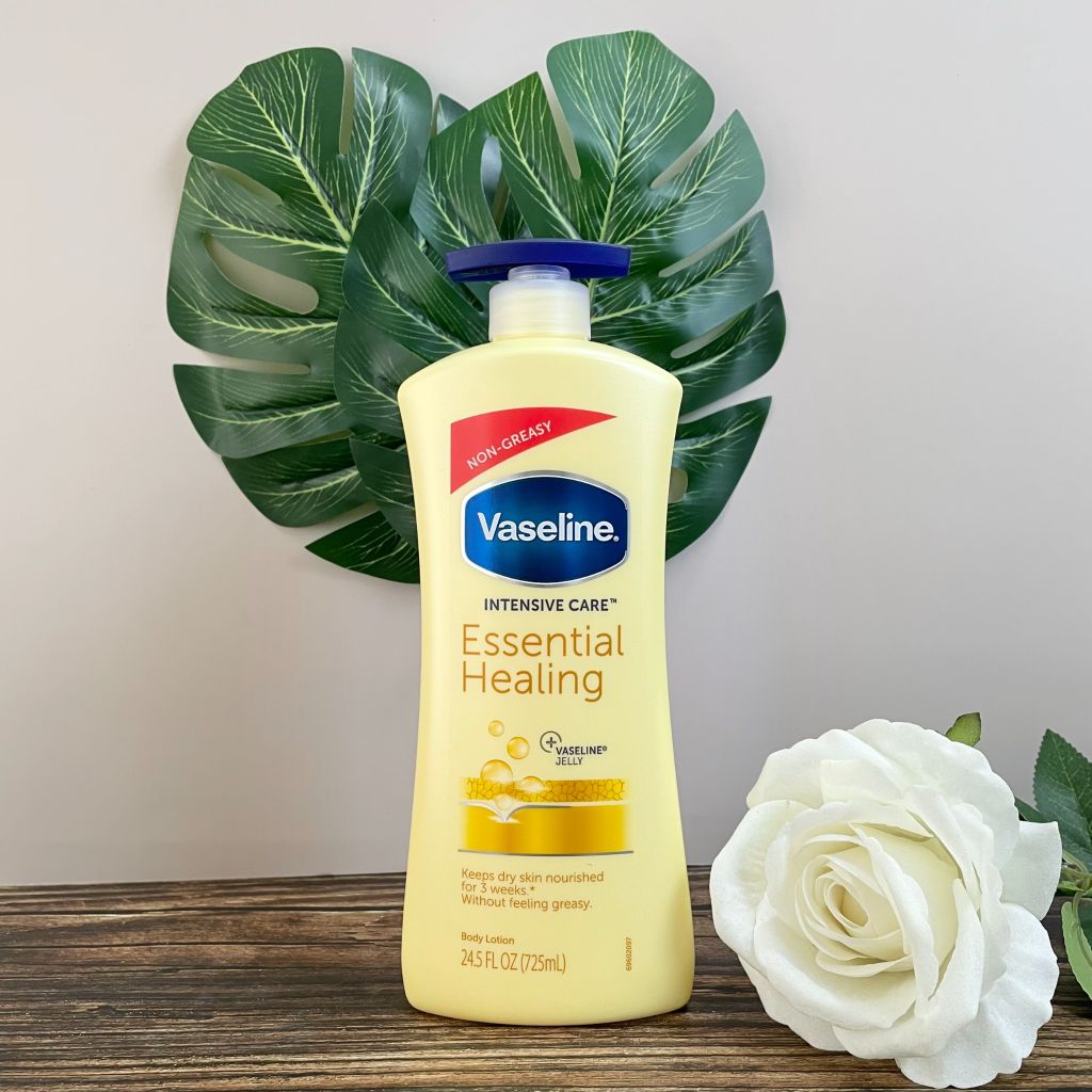 Sữa Dưỡng Thể Vaseline Intensive Care Essential Healing 725ml #Vàng Nắp Xanh