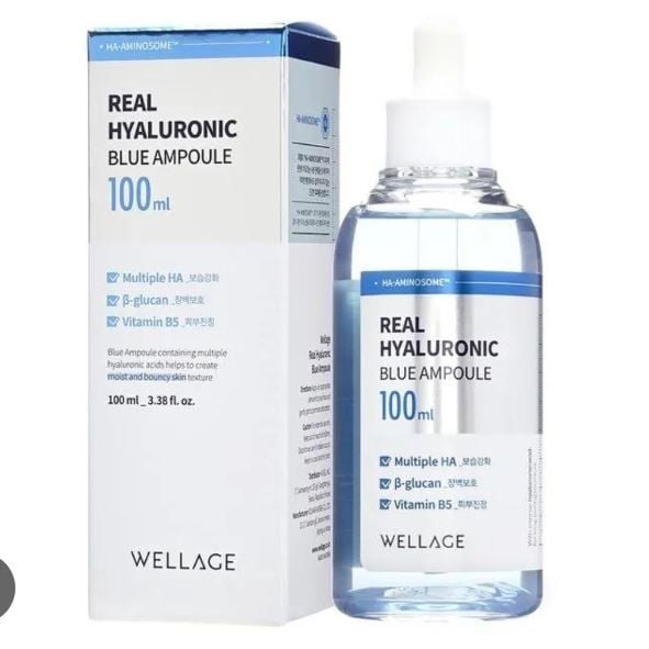 Tinh Chất Siêu Cấp Nước Wellage Real Hyaluronic Blue Ampoule 75ml