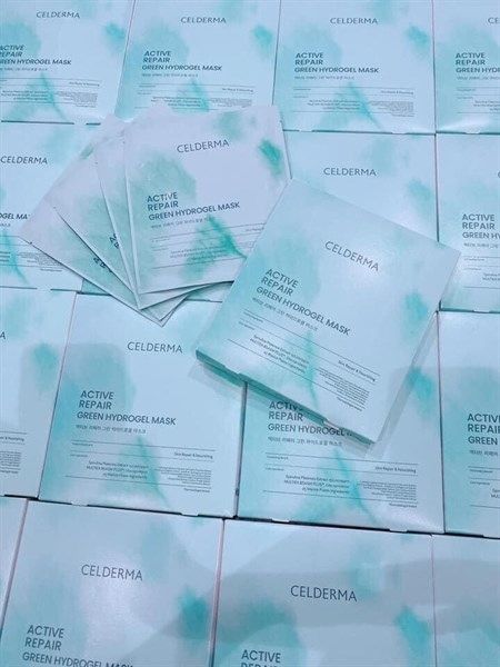 Mặt Nạ Thạch Tảo Xoắn Celderma Active Repair Green Hydrogel Mask