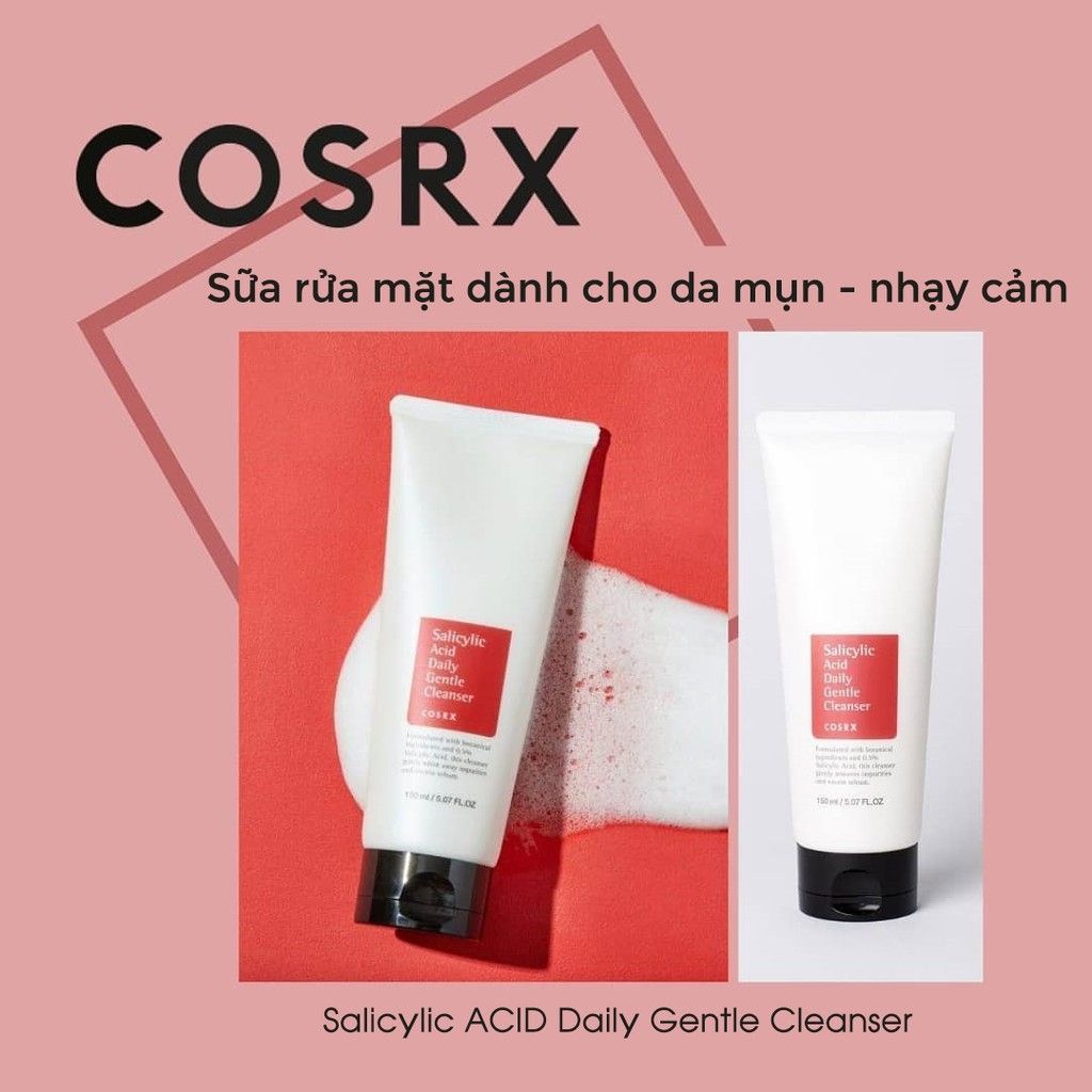 Sữa Rửa Mặt Dành Cho Da Mụn Cosrx Salicylic Acid Daily Gentle Cleanser 150ml