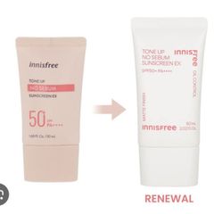 Kem Chống Nắng Innisfree Tone Up No Sebum Sunscreen EX 60ml (Mẫu Mới)