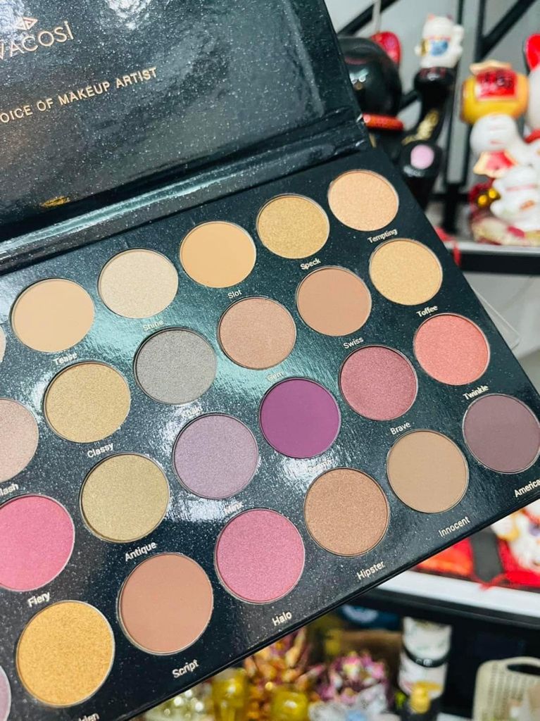 Bảng Màu Mắt Chuyên Nghiệp 28 Ô Vacosi Pro Studio EyeShadow Palette 45g #83ESN – Shimmer Natural