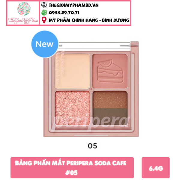 Phấn Mắt Peripera Ink 4 Ô Pocket Shadow Palette #05 Fig Scents Of Autumn