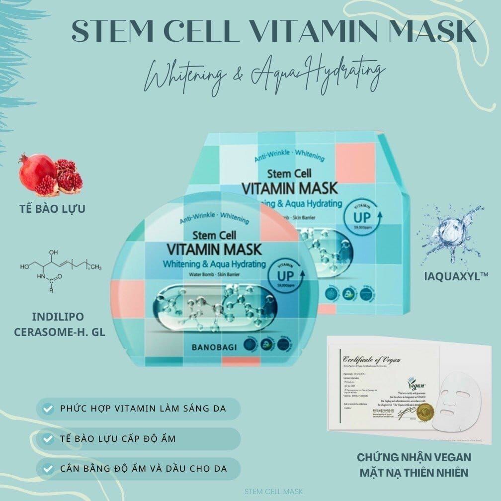 Mặt Nạ Banobagi Stem Cell Vitamin Mask 30g #Aqua