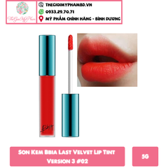 Son kem Bbia Last Velvet Lip Tint 02