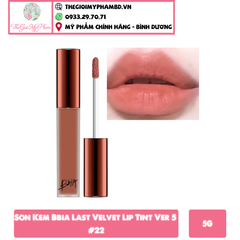Son kem Bbia Last Velvet Lip Tint Ver 5 #22