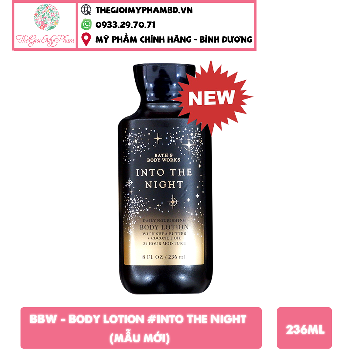 BBW - Body Lotion 236ml #Into The Night (Mẫu Mới)