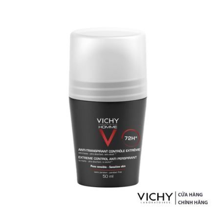 Lăn Khử Mùi, Kiềm Mồ Hôi Vichy Đen Không Mùi 50ml