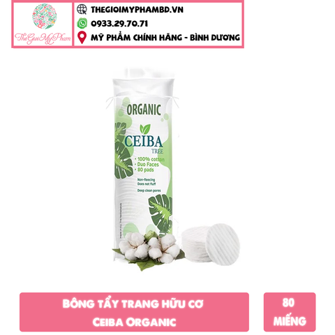 Bông Tẩy Trang Ceiba ORGANIC 80 miếng