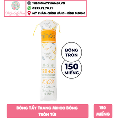 Bông Tẩy Trang Mihoo Bông Tròn Túi 150 Miếng