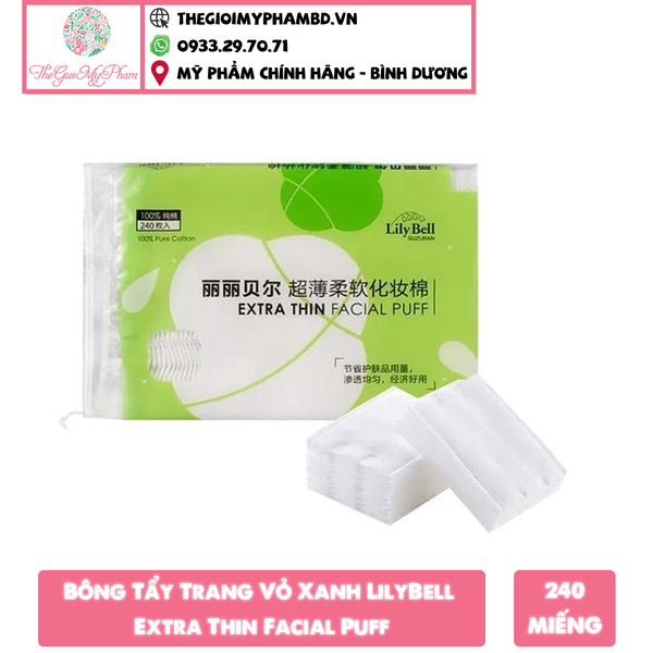 Bông Tẩy Trang Lily Bell 240 Miếng (Mẫu mới)