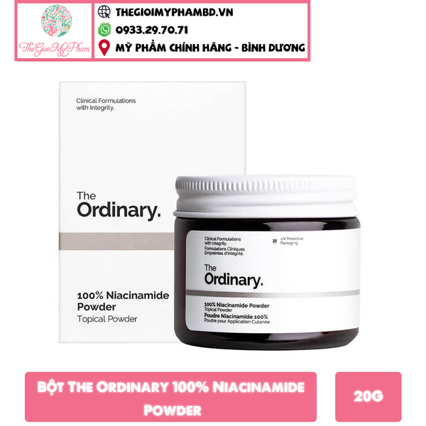 Bột Giảm Thâm Ngừa Mụn The Ordinary 100% Niacinamide Powder 20g