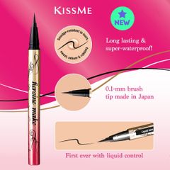 Bút Kẻ Mắt Nước Kissme Prime Liquid Eyeliner Rich Keep 0.4ml #03 Natural Brown
