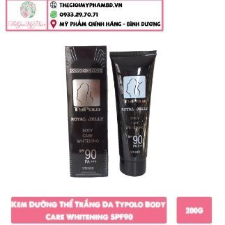 Kem Typolo Body Care Whitening SPF90 200g (Mẫu Mới Tuýp)