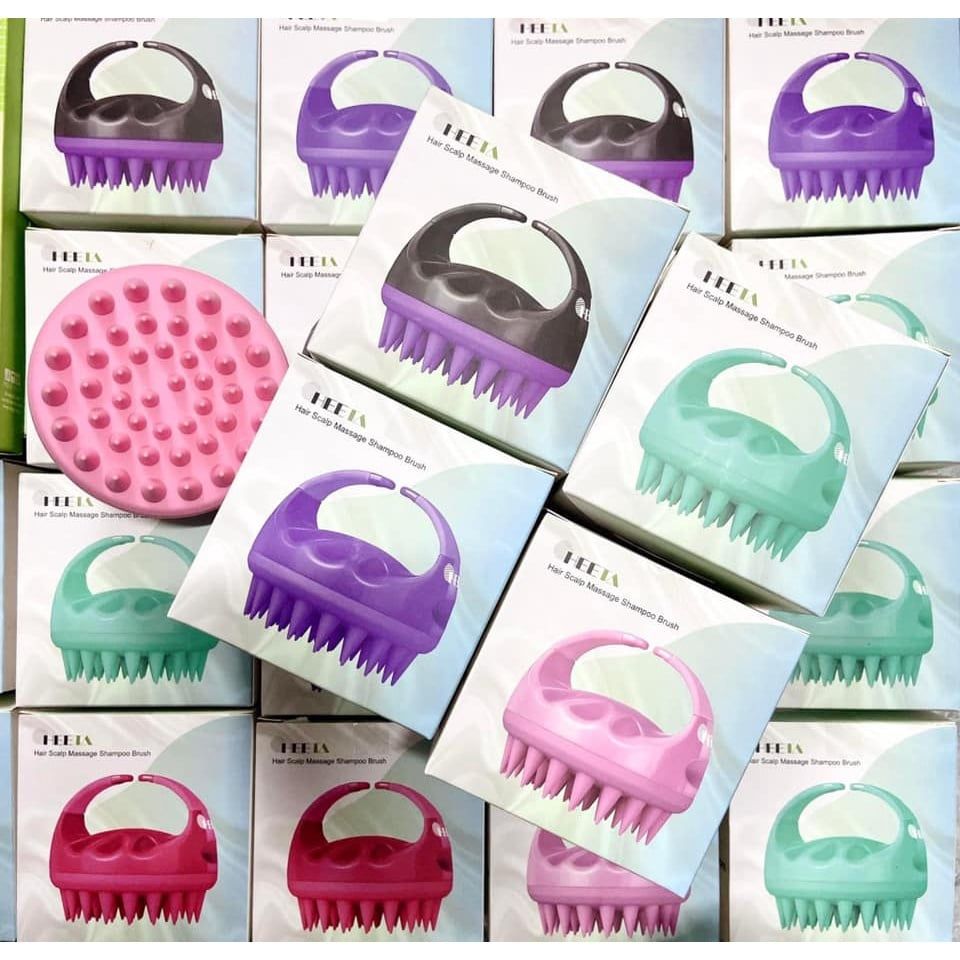 Lược Gội Đầu + Massage Da Đầu Heeta Shampoo Brush 2 in 1Lược Gội Đầu