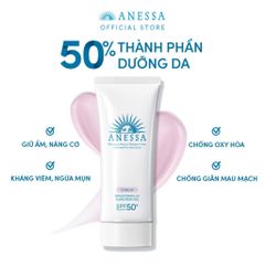 Anessa - Gel Chống Nắng Nâng Tone(90g) Tuýp Trắng Hồng