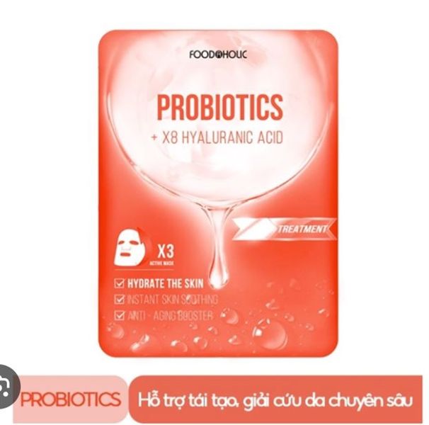 Mặt Nạ Fodaholic Mẫu Mới #Probiotics + X8 HA