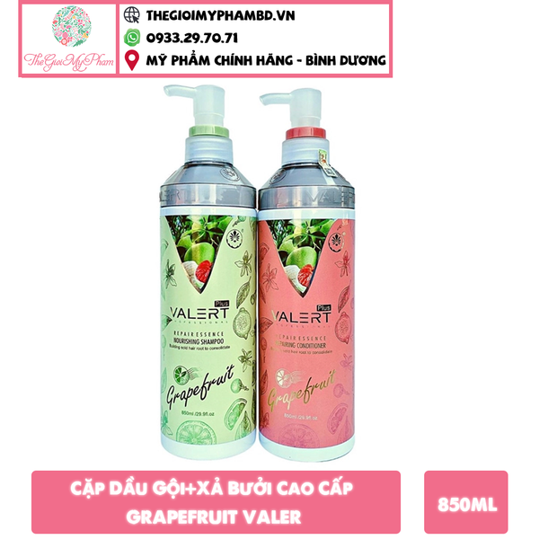 Cặp Dầu Gội+Xả Bưởi Cao Cấp GRAPEFRUIT VALER (850ml x2)