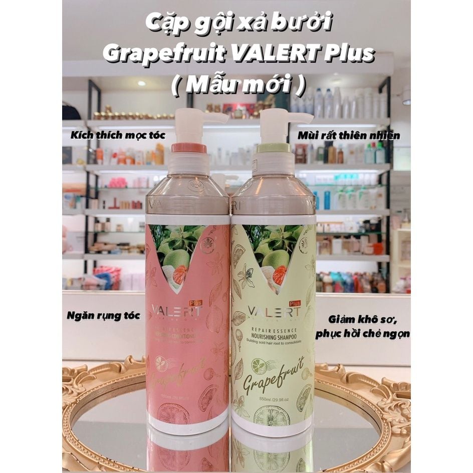 Cặp Dầu Gội+Xả Bưởi Cao Cấp GRAPEFRUIT VALER (850ml x2)