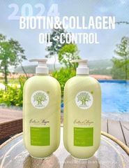 Bộ Gội+Xã Biotin & Collagen 2024 500ml/chai (Chai Xanh Dẹp)