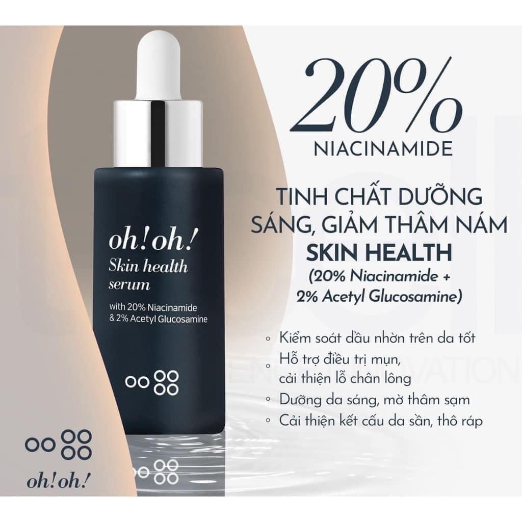 Tinh Chất oh!oh! Dưỡng Sáng Da, Giảm Thâm Nám Skin Health Serum 30ml - Ko Tđ