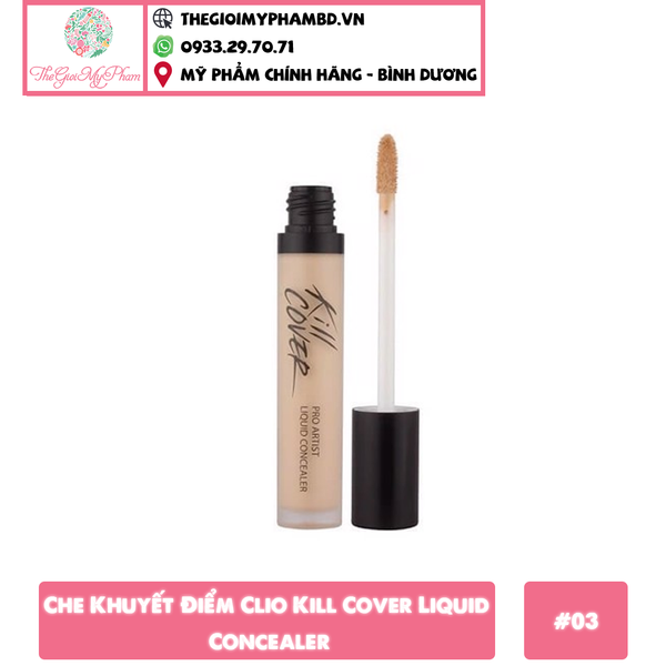 Kem Che Khuyết Điểm Clio Kill Cover Liquid Concealer #3-BY