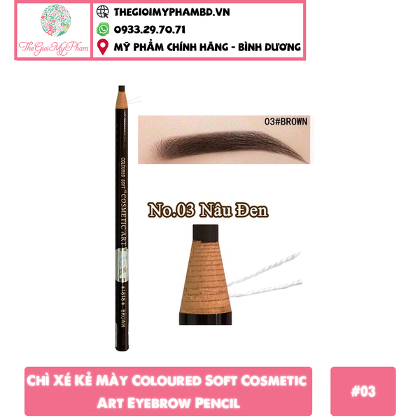 Chì Xé Kẻ Mày Coloured Soft Cosmetic Art Eyebrow Pencil #Brown