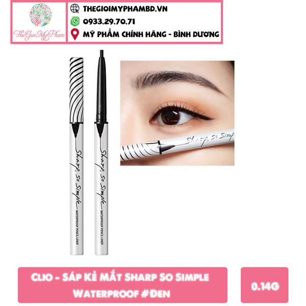 Clio - Sáp Kẻ Mắt Sharp So Simple Waterproof #Đen