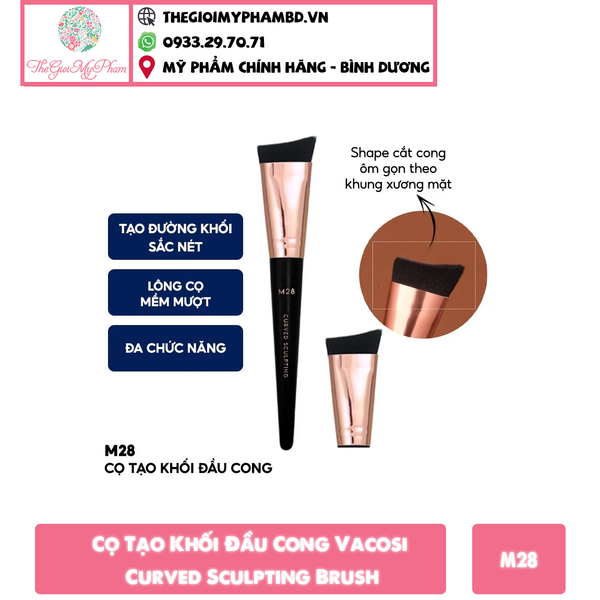 Cọ Tạo Khối Đầu Cong Vacosi Curved Sculpting Brush M28