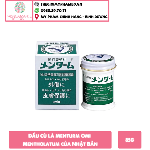 Dầu Cù Là Menturm Omi Mentholatum của Nhật Bản 85g