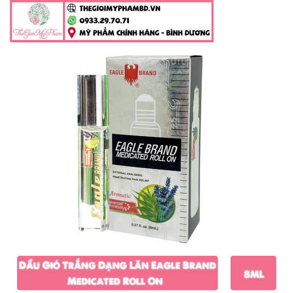 Dầu Gió Trắng Dạng Lăn Eagle Brand Medicated Roll On (8ml)