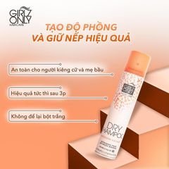 Dầu Gội Khô Girlz Only Dazzling Volume 200ml #Cam-Phồng Tóc