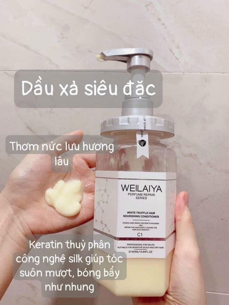Weilaiya - Bộ Dầu Gội Xả Phục Hồi Đa Tầng Nấm Truffle Weilaiya 450ml x 2 ( ko tđ)