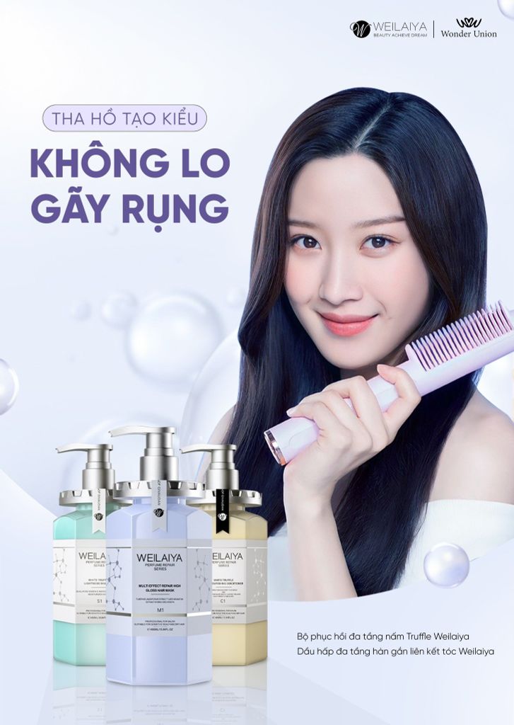 Weilaiya - Bộ Dầu Gội Xả Phục Hồi Đa Tầng Nấm Truffle Weilaiya 450ml x 2 ( ko tđ)
