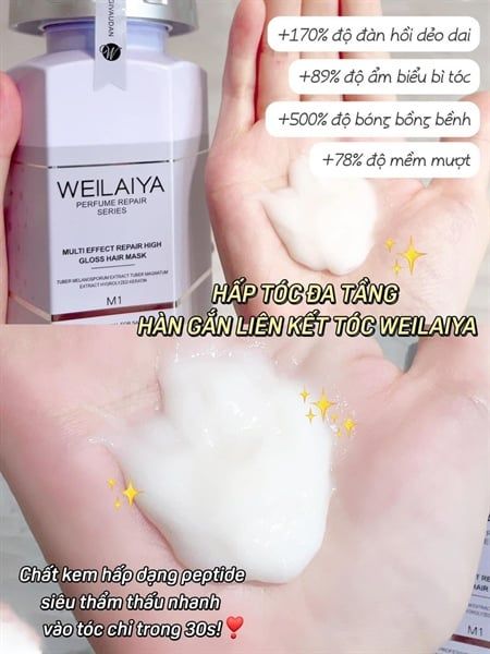 Dầu Hấp Đa Tầng Weilaiya Multi Effect Repair High Gloss Hair Mask 450ml