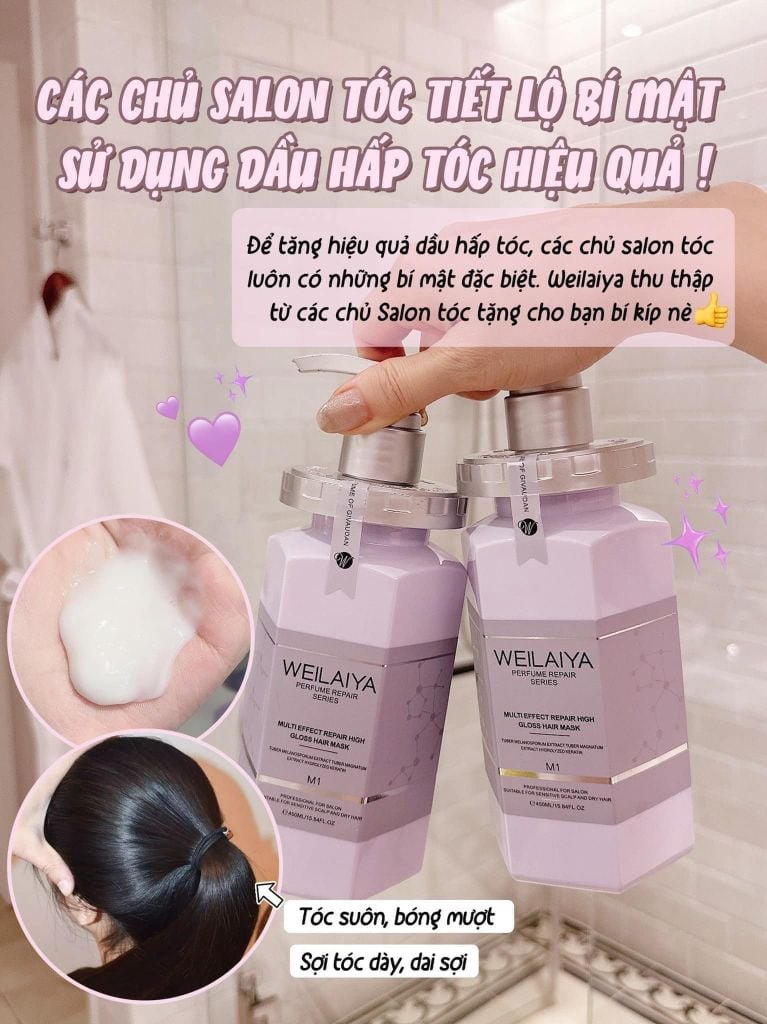 Dầu Hấp Đa Tầng Weilaiya Multi Effect Repair High Gloss Hair Mask 450ml