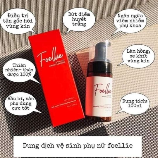 Dung Dịch Vệ Sinh Foellie Luvilady Inner Cleanser 100ml #Đỏ