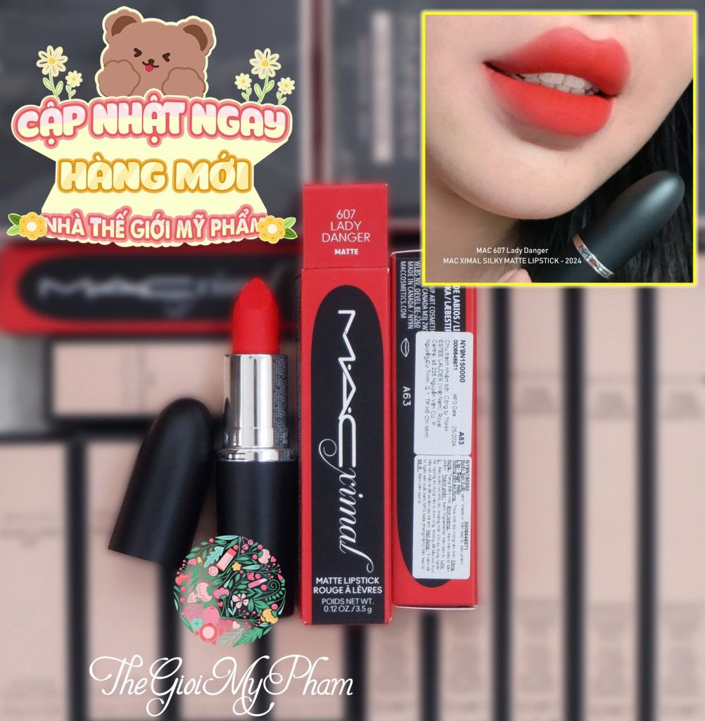 Son Thỏi MAC Ximal Matte #607 Lady Danger (Ko Tđ)