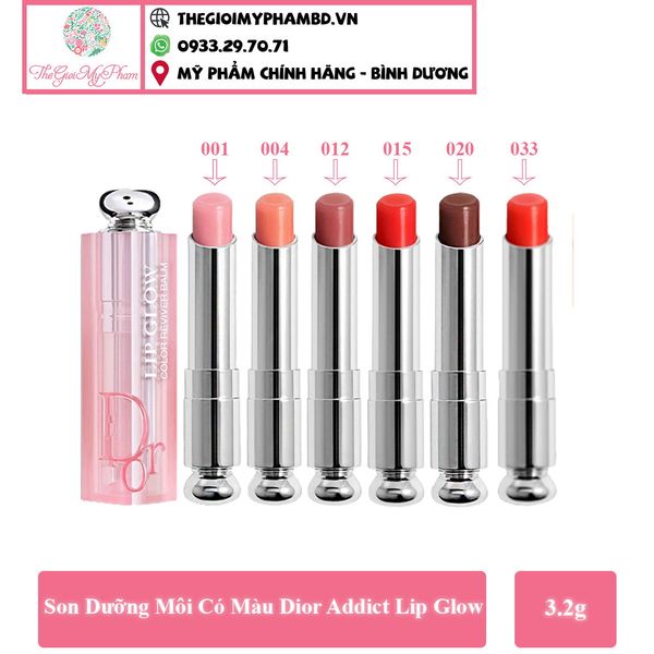 Dior - Son Dưỡng Addict Lip Glow #015 Cherry (Mẫu Mới) - Ko Tđ