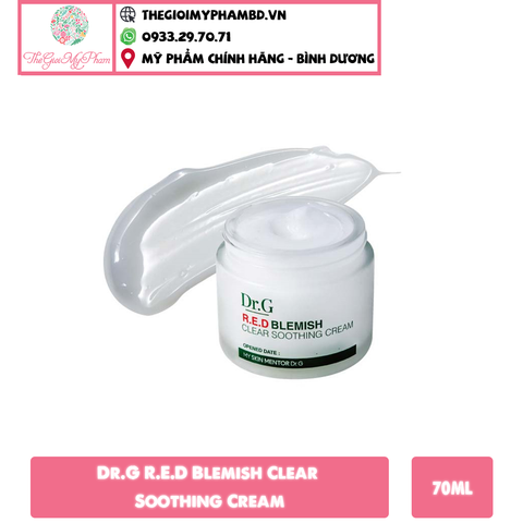 Kem Dưỡng Dịu Da, Phục Hồi Và Giảm Đỏ Dr.G R.E.D Blemish Clear Soothing Cream 70ml