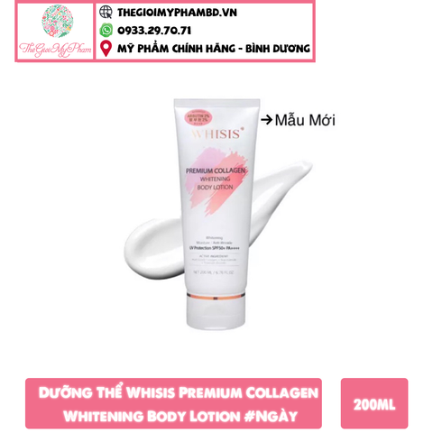 Dưỡng Thể Trắng Da WHISIS Premium Collagen Whitening Body Lotion 200ml