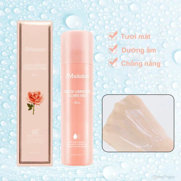Xịt chống nắng JMsolution #Rose 180ml
