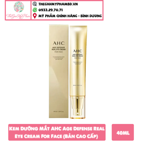 Kem Dưỡng Mắt AHC Age Defense Real Eye Cream For Face Ngăn Ngừa Lão Hóa 40ml (Bản Cao Cấp)