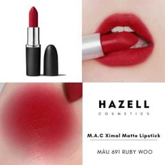 Son Thỏi MAC Ximal Matte #691 Ruby Woo (Ko Tđ)