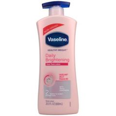 Sữa Dưỡng Thể Vaseline Healthy Bright Daily Brightening 600ml (Hồng Nắp Xanh)