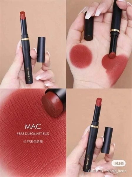 MAC - Son Mac Powder Kiss Velvet Blur Slim Stick #878 Dubonnet Buzz - Ko Tđ
