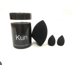 Bông Mút Tán Kem Nền KUN Đen ( 1 Lớn + 2 Nhỏ)