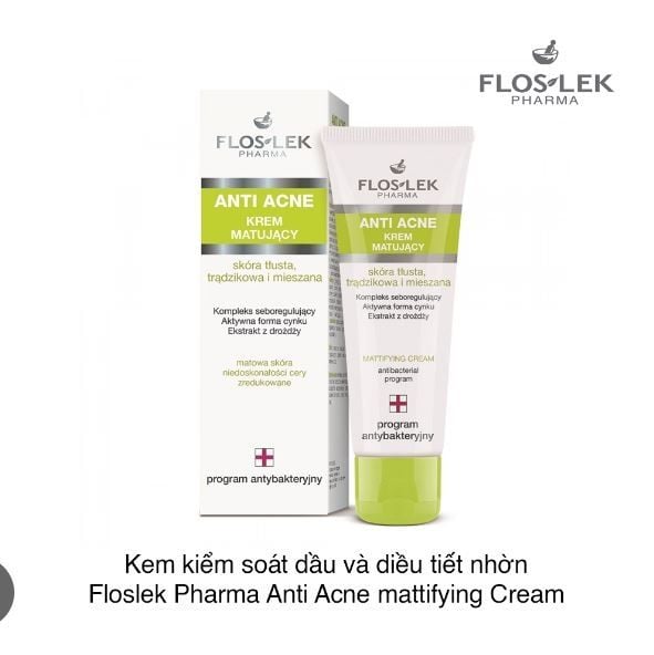 Floslek - Kem Dưỡng Ẩm Kiểm Soát Dầu, Điều Tiết Nhờn 50ml