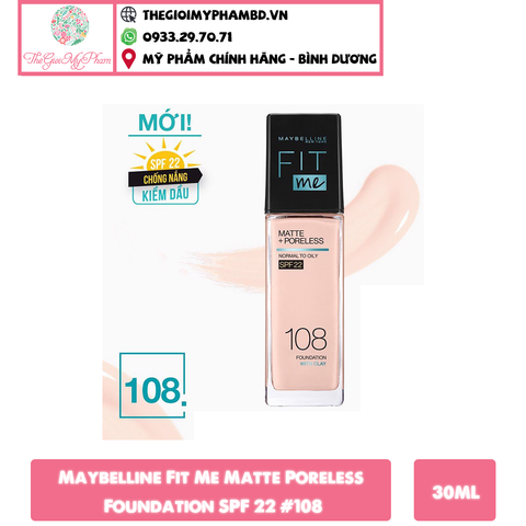 Maybelline - Nền Fit Me Matte #108