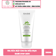 Gel Rửa Mặt Cho Da Dầu Mụn BABE Stop AKN 200ml